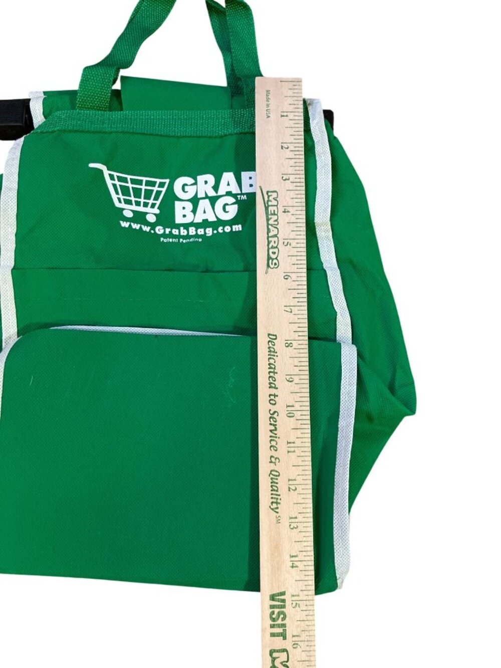 Telebrands Grab Bag Reusable Cart Shopping Bag Green Clip On Used - Picture 10 of 13
